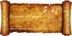 Siposs Ágnes névjegykártya