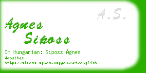 agnes siposs business card