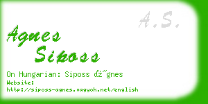 agnes siposs business card